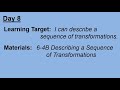 Describing Transformations in 8th Grade Math