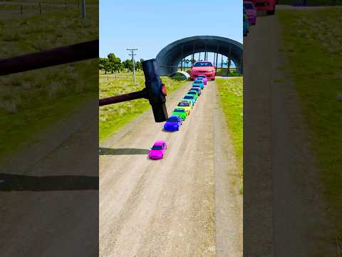 Colorful Small To Giant Cars vs Hammer #25