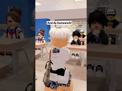 TEACHER BULLY CUT MY HAIR!😡😏#robloxshorts #berryave #roblox