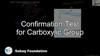 Confirmation Test for Carboxylic Group