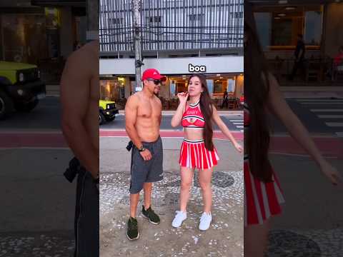 "Beach Challenge Fun 🔥 | Cheerleader vs Fitness Guy | Viral Shorts"