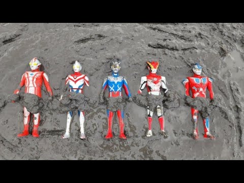 Membersihkan Ultraman Zero Dan Ultraman Ginga Tenggelam Di Lumpur, Ultraman Dyna Dan Ultraman Mebius