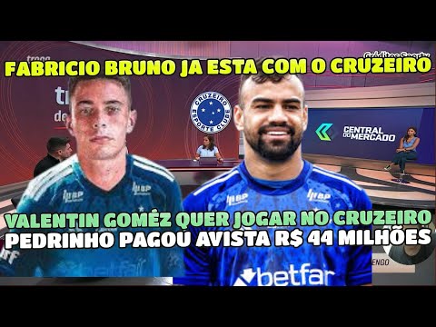 CRUZEIRO COMPRA A VISTA FABRICIO BRUNO E JA ESTA COM ELENCO NOS EUA. VALENTIN GOMÉZ DO VELEZ NA MIRA