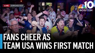 Fans cheer as Team USA wins first match