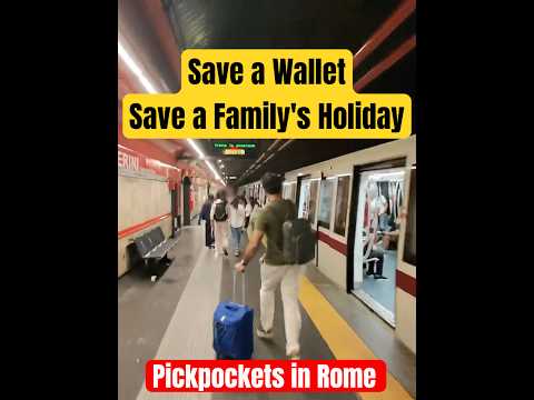 ❌⛔️Save a Wallet, Save a holiday. 8 pickpockets together #Pickpocket #Rome #Metro #Italy #travel