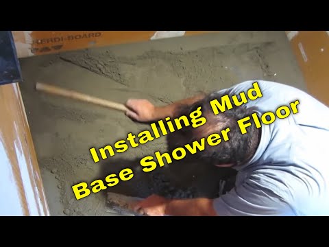 Shower Floor Mud Base. ALL THE STEPS