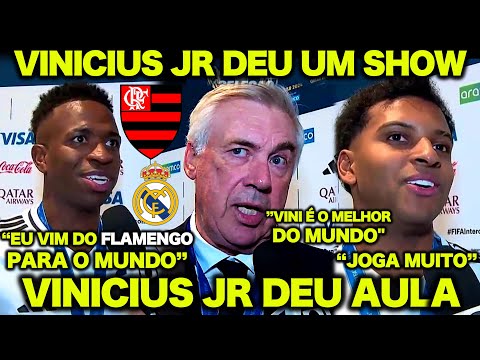 OLHA O QUE O VINICIUS JR FALOU APÓS SER CAMPEÃO MUNDIAL COM REAL MADRID! DO FLAMENGO para o MUNDO