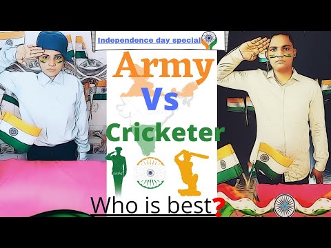 Independence Day Special 🇮🇳 : Army 🎖️Vs Cricketer 🏏(who is best?🤔) | can we both salute the passion