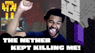 30 DAYS TO BEAT MINECRAFT - DAY 3... (I WENT TO THE NETHER!)