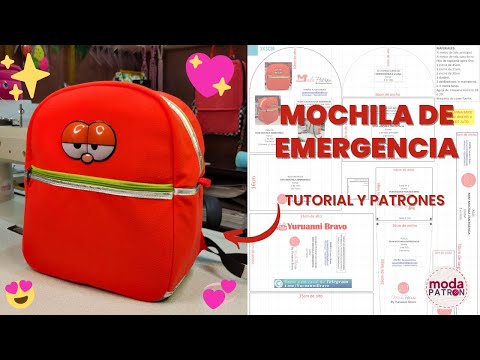 DIY TUTORIAL MOCHILA DE EMERGENCIA PATRONES PDF Y PNG