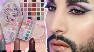 TRYING NEW MAKEUP! | BlendBunny, unearthly cosmetics and more! 