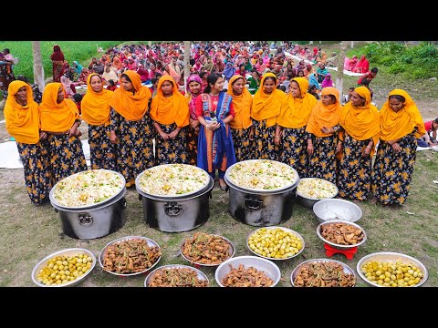 400 Chicken Roast & 500 Eggs Prepared & Serve With Polao/Biriyani Rice To 400 People Of Village