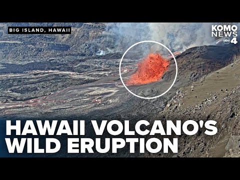 YouTube video thumbnail: Hawaii's Kīlauea Volcano Throws Lava 300 Feet Into Air During Wild Eruption