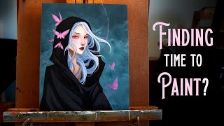 Finding Time to Paint -  Troubled Sky
