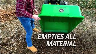 John Deere 180 degree Full Dump Cart 10 cu. ft. Poly Cart | LP72978/PCT-10PXJD
