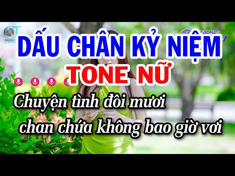 Karaoke Dấu Chân Kỷ Niệm Tone Nữ ( Gm ) Nhạc Sống Dễ Hát | Karaoke Đồng Sen