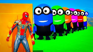 ✅GTA 5 RAGDOLL SPIDERMAN VS MINIONS EPIC FAILS & FALLS! #shorts #gtav #shortsfeed"