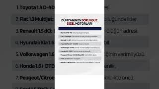 EN SORUNSUZ DİZEL MOTORLAR