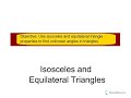 Understanding Isosceles and Equilateral Triangles