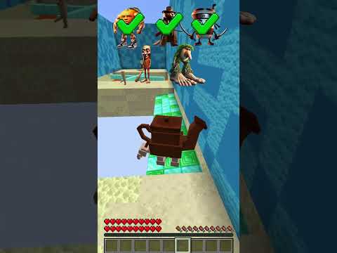 Italian Brainrot Mobs vs Obstacle Trap Course #minecraft #brainrot #italianbrainrot
