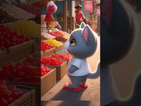 "ทำไมสีแดงเต็มไปหมด!" red day! #cat #cute #catlover #shorts #video #viral #story #music #ai #cartoon