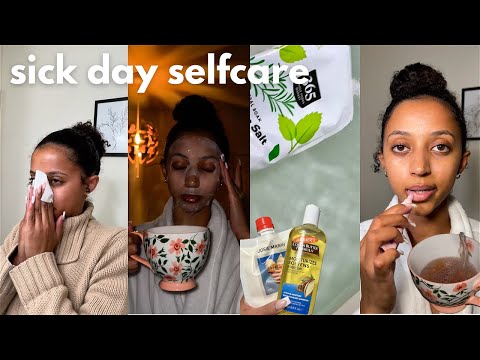 SICK DAY self care routine to bounce back | Hot bath, tea remedy, & REST |