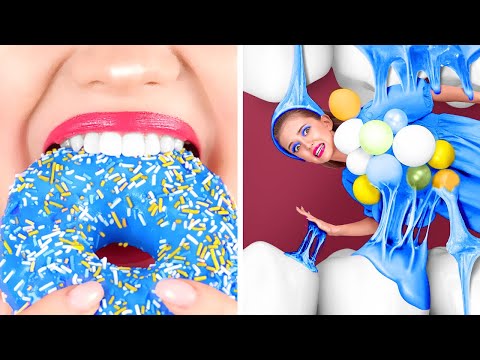 IF FOOD WERE PEOPLE 🍩 Good vs Poor Eating Challenge 😱 Crazy Snacks And Food Hacks by 123 GO