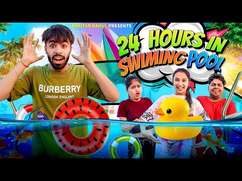 24 HOURS IN SWIMING-POOL CHALLENGE || SHAITAN RAHUL