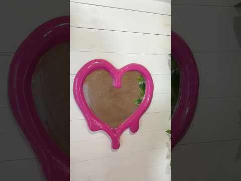 DIY Melting Heart Mirror ๐๐ช #pottery #airdryclay #giftideas #diy #craft