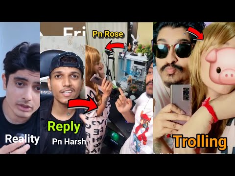 Pn Rose Trolling💔 Gyan Gaming 😡 Pn harsh VS Gyan Gaming @GyanGaming @RaiStar