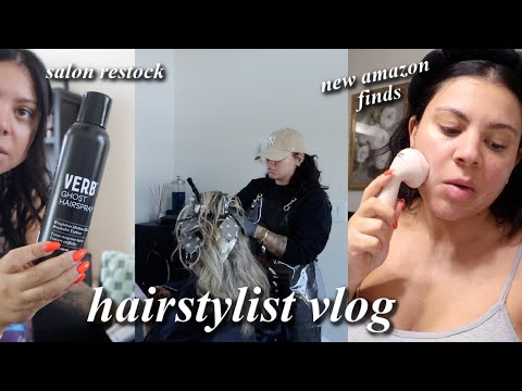 Salon restock, hair clients & new Amazon finds // Hairstylist vlog