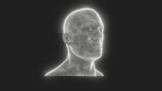 Ghostly Male Head Bust 3D Model - Rigged, Animated, with Blend Shapes [Turnaround]