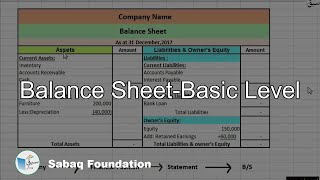 Balance Sheet-Basic Level