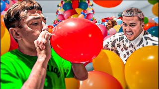 Je Gonfle 10.000 Ballons dans la Chambre de @LIDEALOFF et @Declic-Financier!