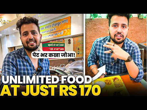 Unlimited Food Buffet + Unlimited Fun at Rs 170/- Only || Street Food India😱