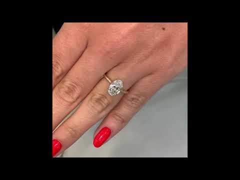 1.7 ct Oval Diamond Yellow Gold Solitaire Ring