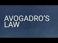 Avogadro's Law and Gas Properties