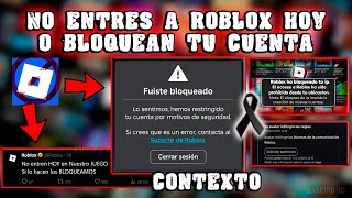 No entres a Roblox Hoy o Bloquean tu cuenta 😭