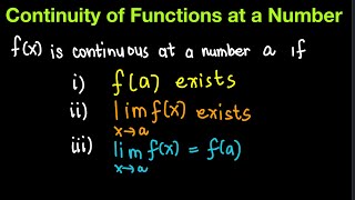 Differential Calculus: Continuity of Functions at a Number Part 2