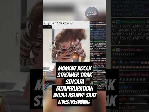 Momen kocak saat streamer tidak sengaja menampilkan wajah aslinya saat live #shorts #streamer