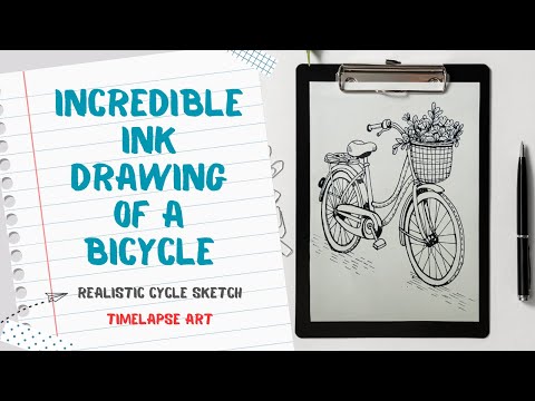 Incredible Ink Drawing of a Bicycle | Realistic Cycle Sketch | Timelapse Art