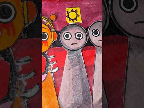 I Make Game Sprunki Incredibox on Paper✨Sun Horror🔥#short #shorts #sprunki #incredibox #game #paper