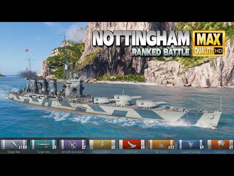 Cruiser Nottingham in a ranked thriller   World of Warships