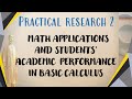 Math Applications and Student Performance