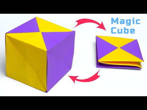 Easy origami Magic Cube Toy. How to make paper magic cube. DIY paper antistress fidget toy