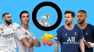 Ronaldo and Benzema VS Messi and Neymar - Football challenge