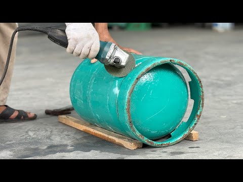 Make a multi-purpose wood stove from an old gas cylinder