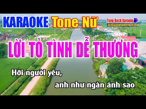Lời Tỏ Tình Dễ Thương Karaoke ( Tone Nữ ) Beat Chuẩn Nhạc Sống Tùng Bách