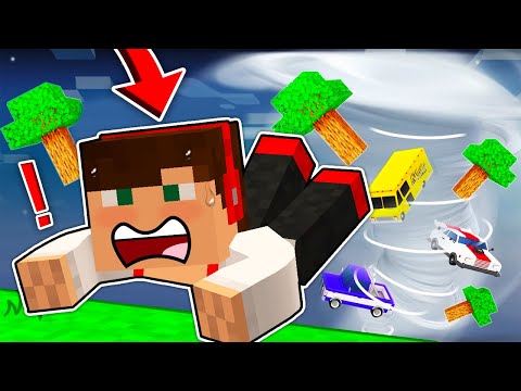 POTĘRZNE TORNADO WCIĄGA MNIE W MINECRAFT?! GPLAY & LAKI