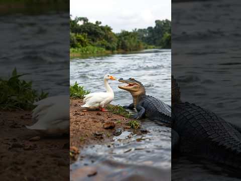 बत्तख मगरमच्छ और छोटा बच्चा #new #vairl #duck #story